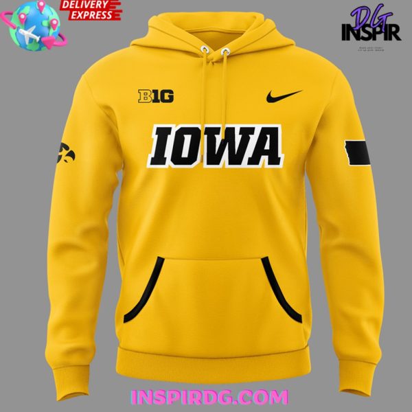 Iowa Hawkeyes Softball 2025 Yellow Hoodie - Image 2