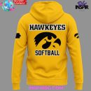 Iowa Hawkeyes Softball 2025 Yellow Hoodie