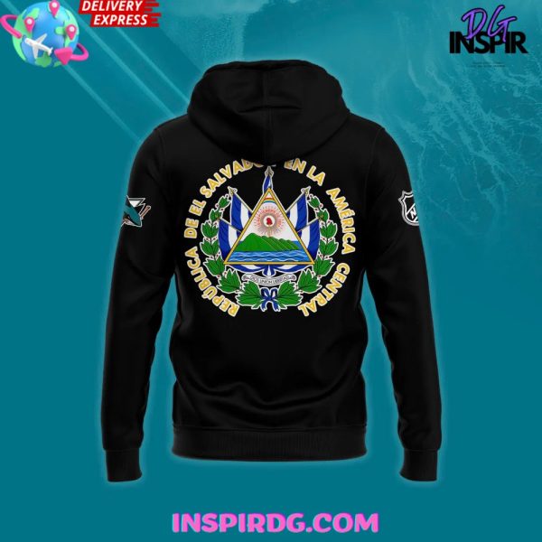 San Jose Sharks Salvadoran Heritage Night 2025 Hoodie - Image 3