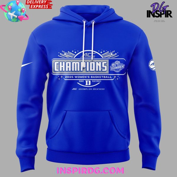 Duke Blue Devils 2025 ACC Women’s Basketball Champions Hoodie - Image 2