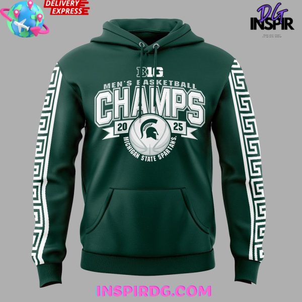 Michigan State Spartans Big Ten Champions 2025 Green Hoodie - Image 2
