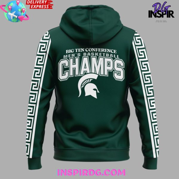 Michigan State Spartans Big Ten Champions 2025 Green Hoodie - Image 3