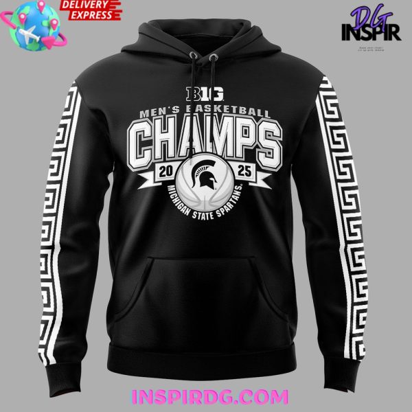 Michigan State Spartans Big Ten Champions 2025 Black Hoodie - Image 2