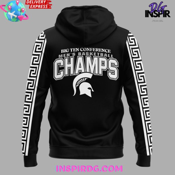 Michigan State Spartans Big Ten Champions 2025 Black Hoodie - Image 3