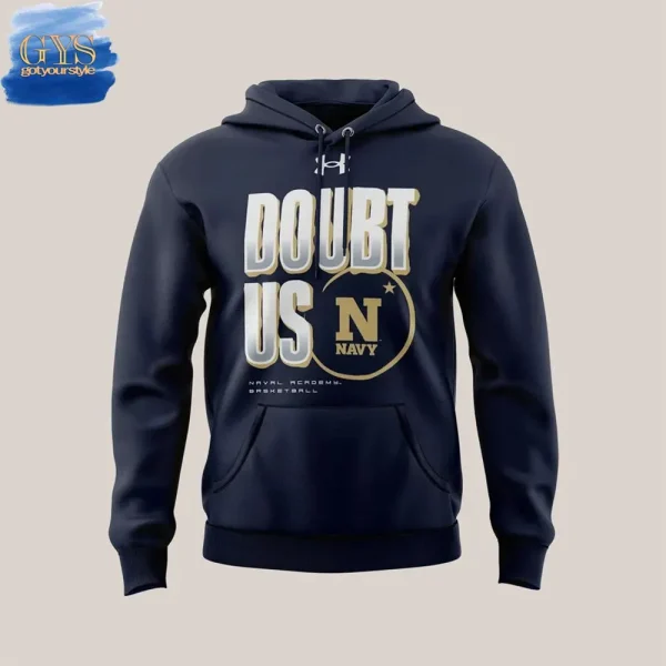 Navy Men's Basketball Doubt Us Limited Edition Hoodie - Image 2