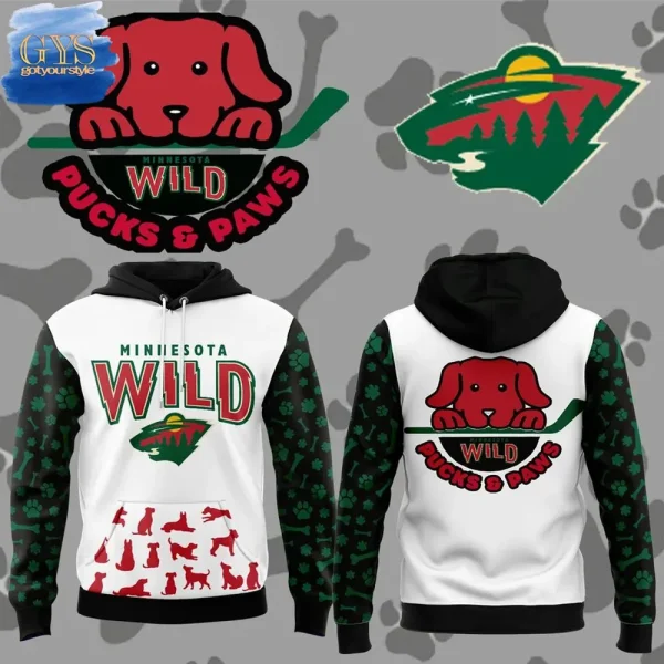 Minnesota Wild Pucks And Paws Limited Edition Hoodie