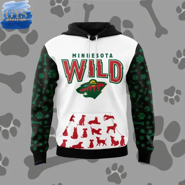 Minnesota Wild Pucks And Paws Limited Edition Hoodie - Image 2