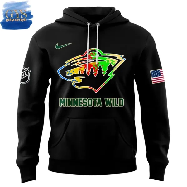 Minnesota Wild Autism Awareness Special Hoodie 2025 - Image 2