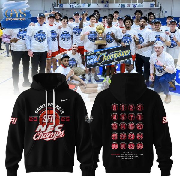 Saint Francis Red Flash NEC Champions 2025 Limited Edition Hoodie