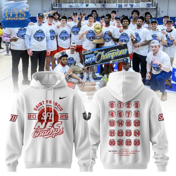 Saint Francis Red Flash NEC Champions 2025 Limited Edition Hoodie - Image 2