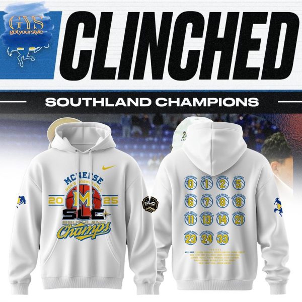 McNeese State Cowboys Clinched Southland Champions Limited Edition Hoodie
