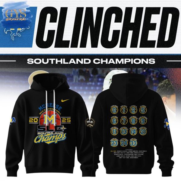 McNeese State Cowboys Clinched Southland Champions Limited Edition Hoodie - Image 2