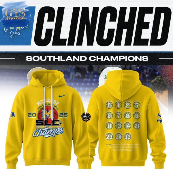 McNeese State Cowboys Clinched Southland Champions Limited Edition Hoodie - Image 4