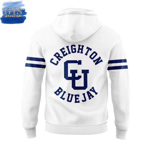 Creighton Bluejays Alumni Day Uniform White Hoodie - Image 3