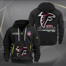 Atlanta Falcons Monster Scratch 2 Logo NFL Quarter Zip Hoodie