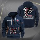 Atlanta Falcons Monster Scratch 2 Logo NFL Quarter Zip Hoodie