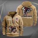 Atlanta Falcons Monster Scratch 2 Logo NFL Quarter Zip Hoodie