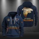 Atlanta Falcons Golden Logo NFL Quarter Zip Hoodie