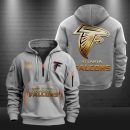 Atlanta Falcons Golden Logo NFL Quarter Zip Hoodie