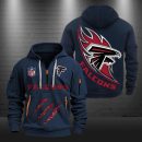 Atlanta Falcons Monster Scratch Logo NFL Quarter Zip Hoodie