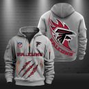 Atlanta Falcons Monster Scratch Logo NFL Quarter Zip Hoodie