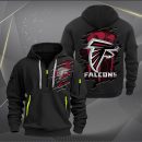 Atlanta Falcons Scratch Logo NFL Quarter Zip Hoodie Ver 221