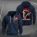 Atlanta Falcons Scratch Logo NFL Quarter Zip Hoodie Ver 221