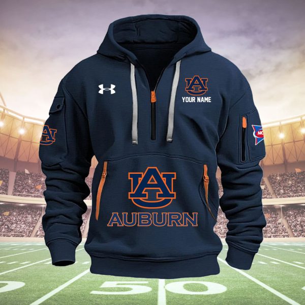 Auburn Tigers Quarter Zip Hoodie Ver 41 - Image 3