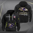 Baltimore Ravens Monster Scratch 2 Logo NFL Quarter Zip Hoodie