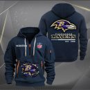 Baltimore Ravens Monster Scratch 2 Logo NFL Quarter Zip Hoodie