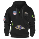 Baltimore Ravens Premium NFL Quarter Zip Hoodie