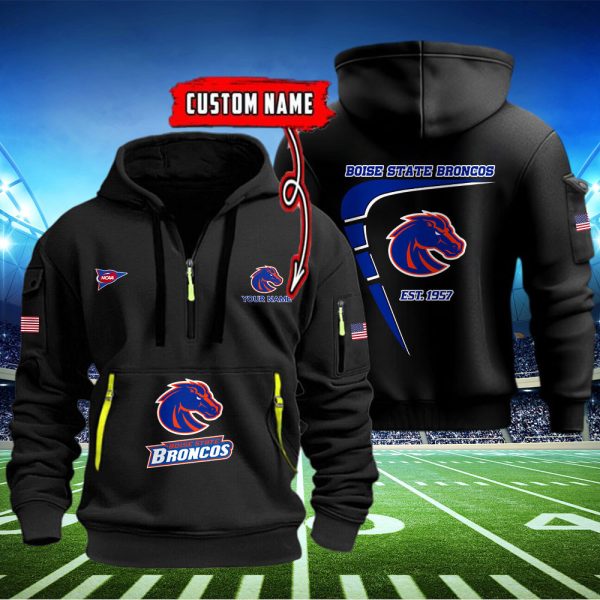 Boise State Broncos Quarter Zip Hoodie