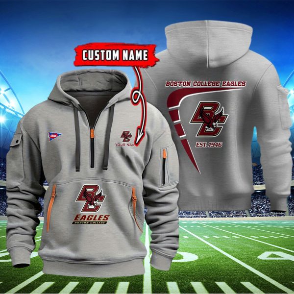 Boston College Eagles Quarter Zip Hoodie - Image 3