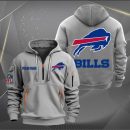 Buffalo Bills Logo NFL Quarter Zip Hoodie Ver 247