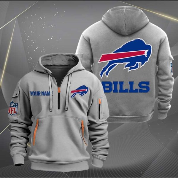 Buffalo Bills Logo NFL Quarter Zip Hoodie Ver 247 - Image 3