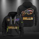 Buffalo Bills Golden Logo NFL Quarter Zip Hoodie