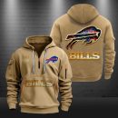 Buffalo Bills Golden Logo NFL Quarter Zip Hoodie