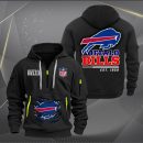 Buffalo Bills Monster Scratch 2 Logo NFL Quarter Zip Hoodie