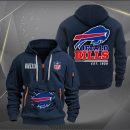 Buffalo Bills Monster Scratch 2 Logo NFL Quarter Zip Hoodie