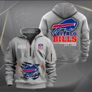 Buffalo Bills Monster Scratch 2 Logo NFL Quarter Zip Hoodie
