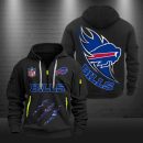 Buffalo Bills Monster Scratch Logo NFL Quarter Zip Hoodie