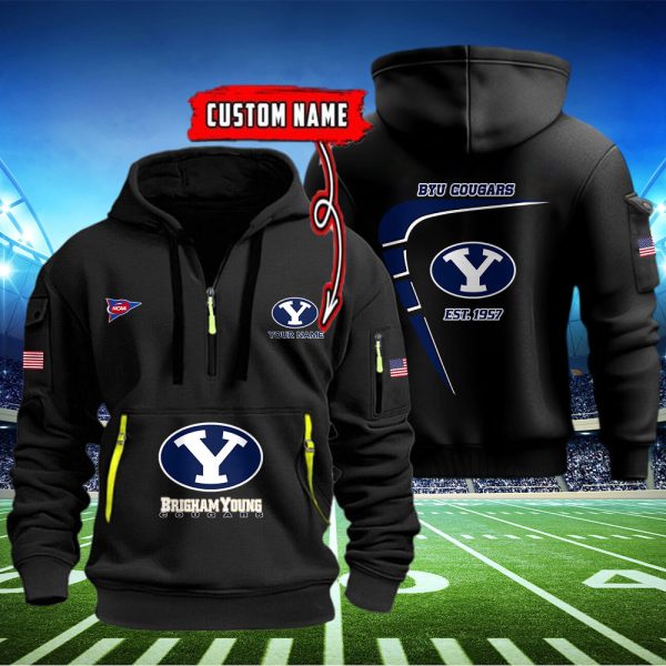 BYU Cougars Quarter Zip Hoodie