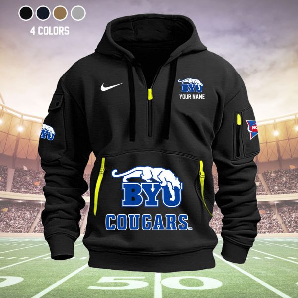 BYU Cougars Quarter Zip Hoodie Set