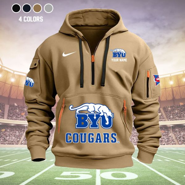 BYU Cougars Quarter Zip Hoodie Set - Image 3