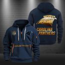 Carolina Panthers Golden Logo NFL Quarter Zip Hoodie