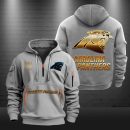 Carolina Panthers Golden Logo NFL Quarter Zip Hoodie
