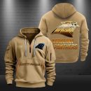 Carolina Panthers Golden Logo NFL Quarter Zip Hoodie