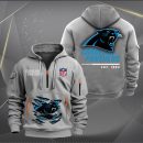 Carolina Panthers Monster Scratch 2 Logo NFL Quarter Zip Hoodie