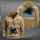Carolina Panthers Monster Scratch 2 Logo NFL Quarter Zip Hoodie
