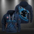 Carolina Panthers Monster Scratch Logo NFL Quarter Zip Hoodie